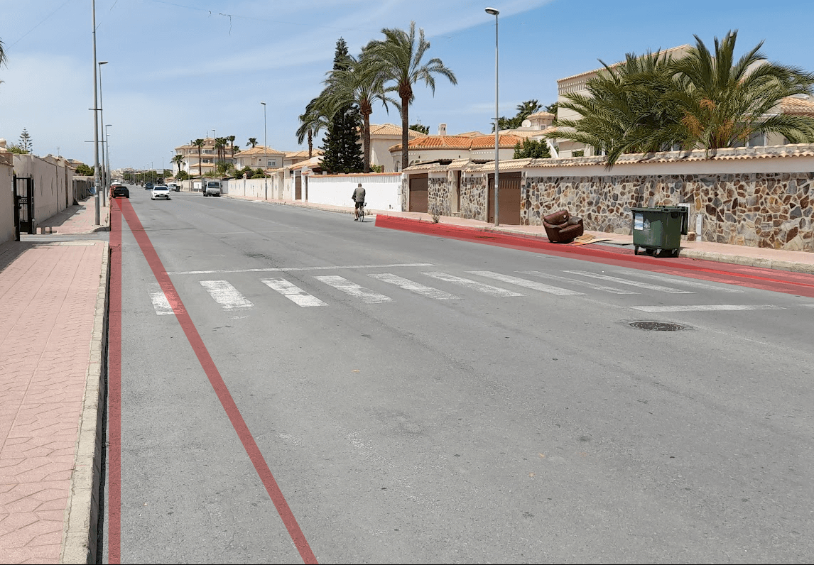 Carril bici en Nicolás de Bussi