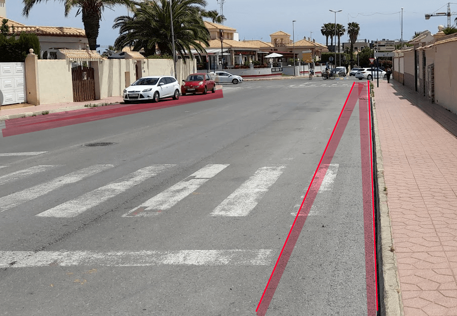 Carril bici en Nicolás de Bussi